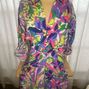 Lilly Pulitzer Lillith Tunic Button-Up Dress